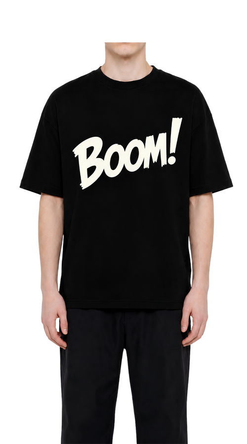 Boom! Graphic Tee — Minimalist Pop Art Shirt