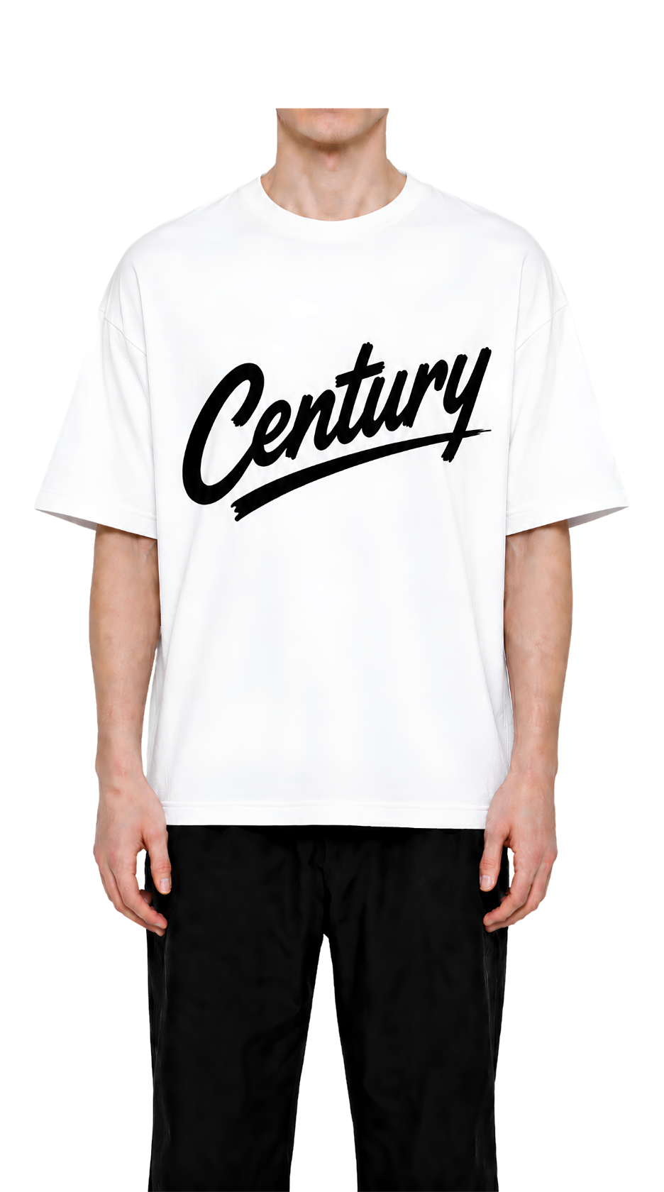 Cent ury Script T-Shirt — Retro Script Logo Tee