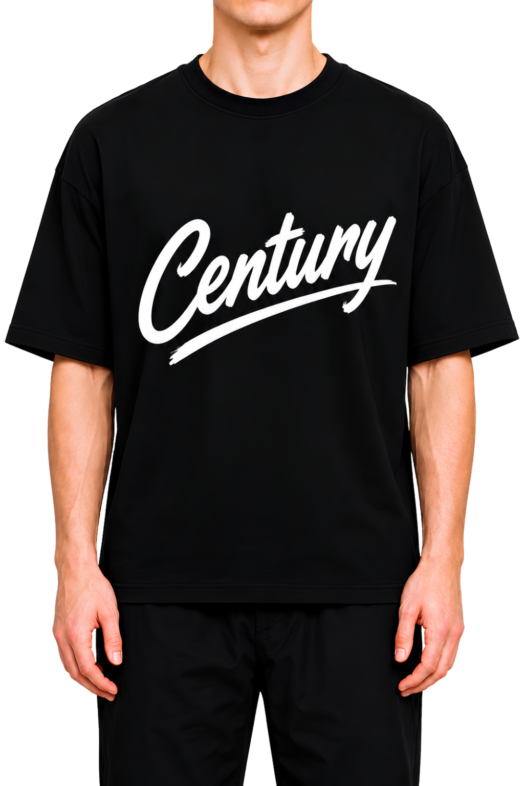 Cent ury Script T-Shirt — Retro Script Logo Tee