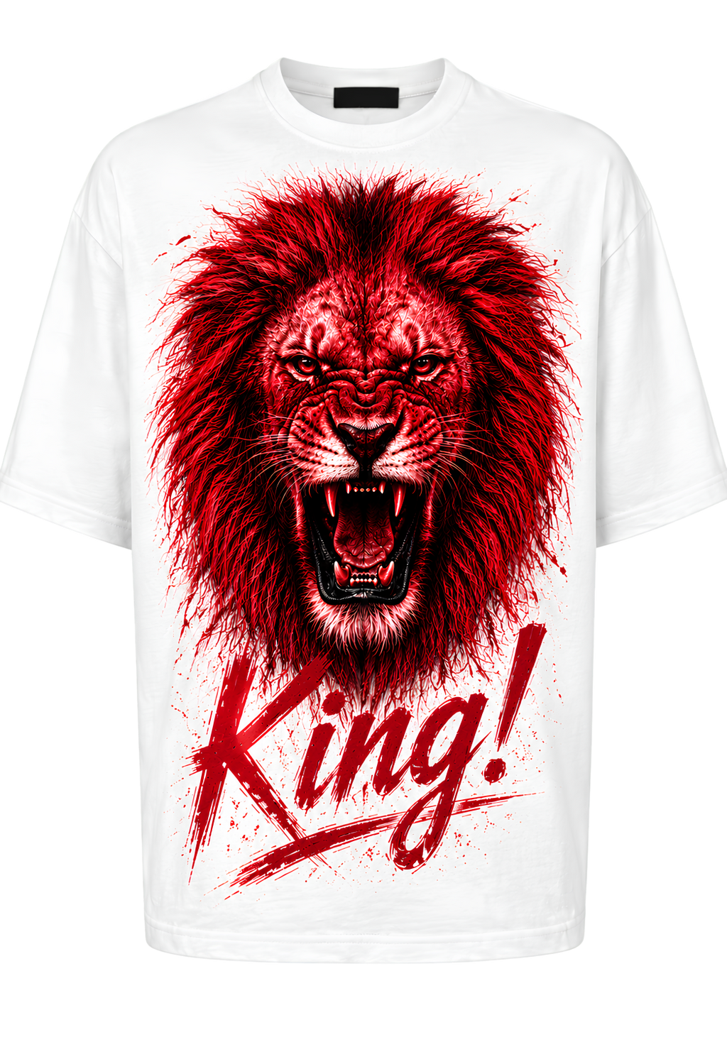 King Red Mask T-Shirt — Graphic Horror Streetwear Tee