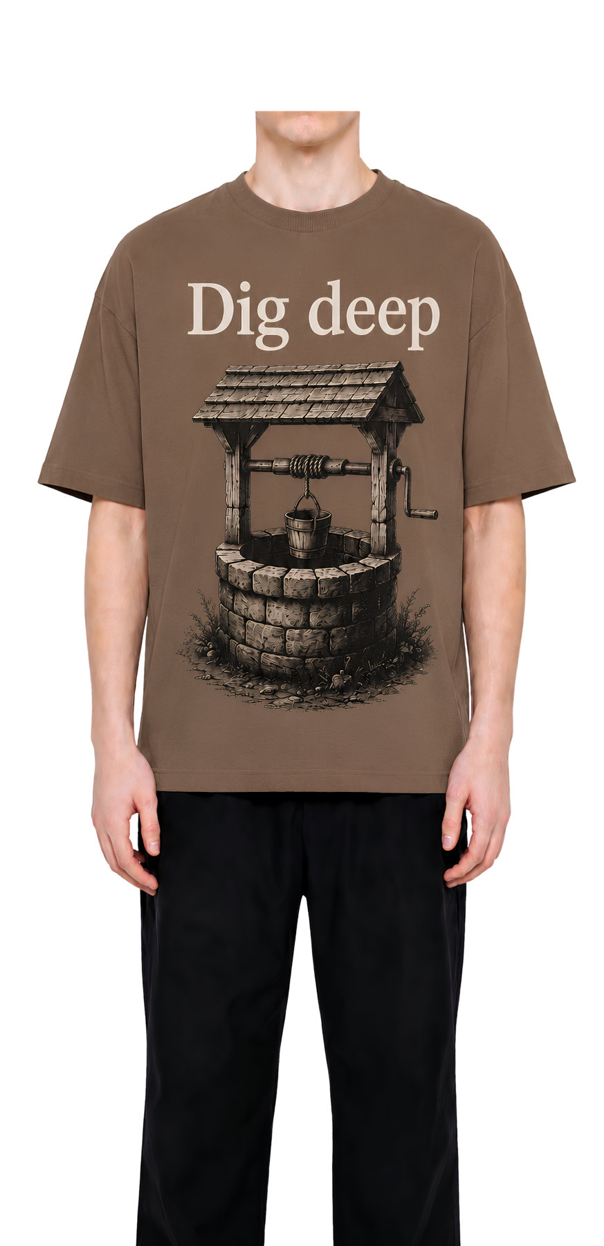 T-Shirt — "Dig Deep" Well Graphic Tee