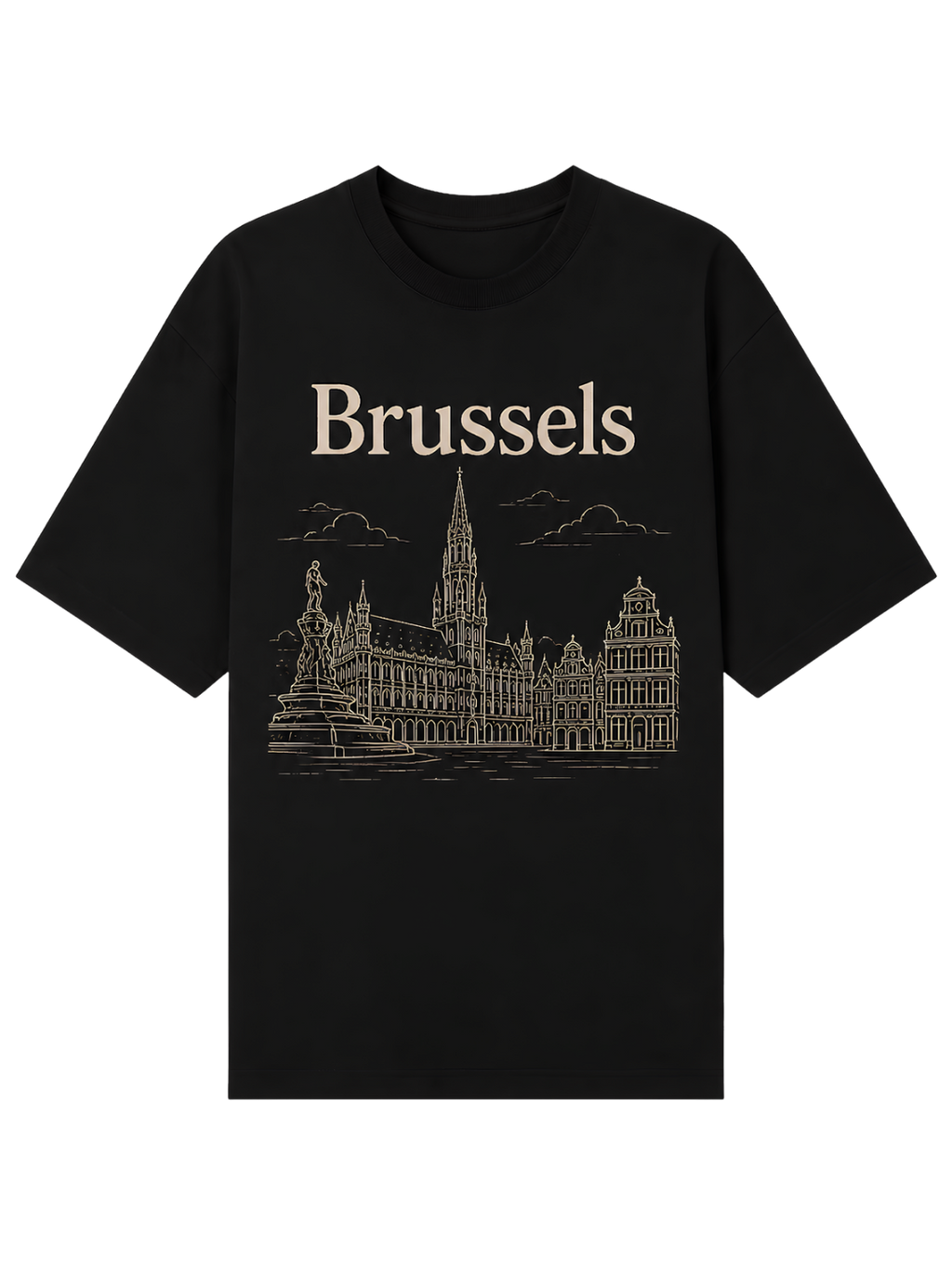 Brussels Skyline Tee — Cityscape Graphic T-Shirt