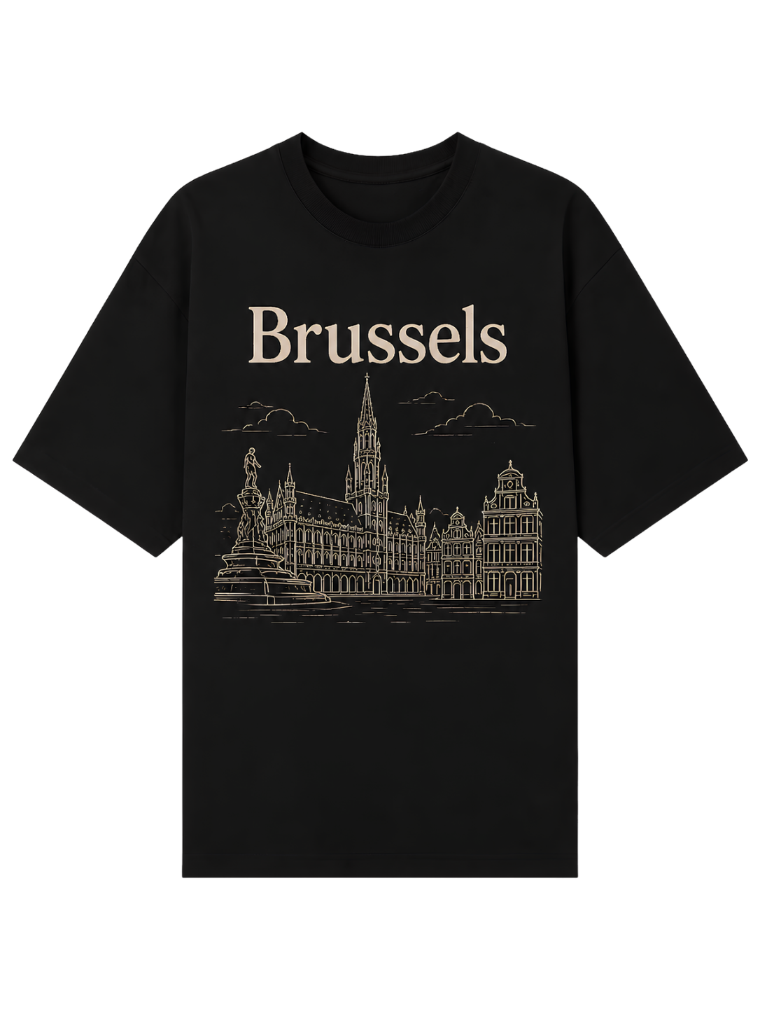 Brussels Skyline Tee — Cityscape Graphic T-Shirt