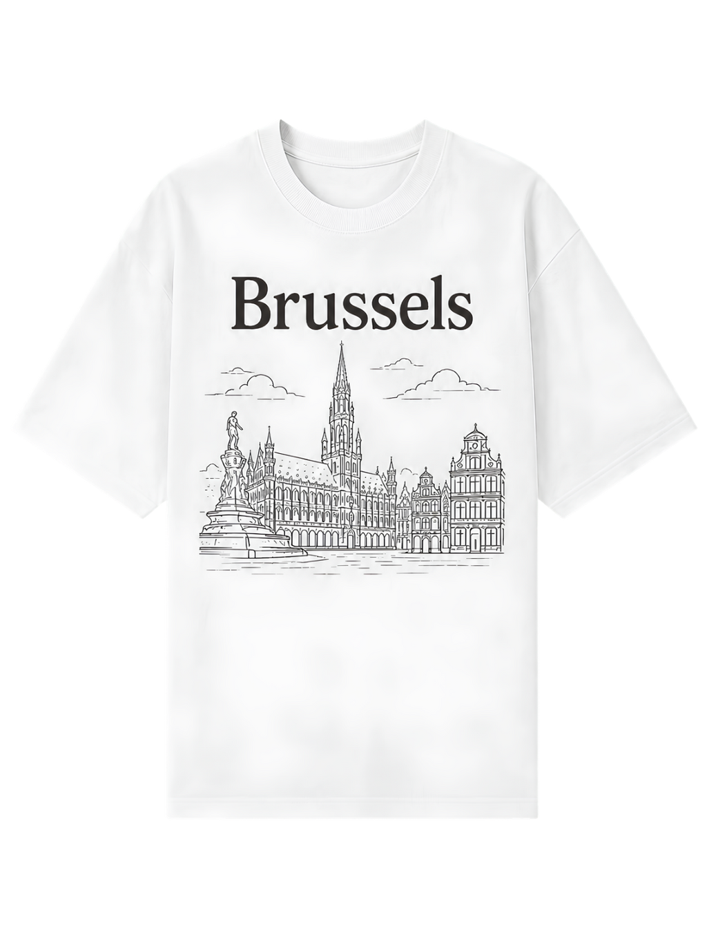 Brussels Skyline Tee — Cityscape Graphic T-Shirt