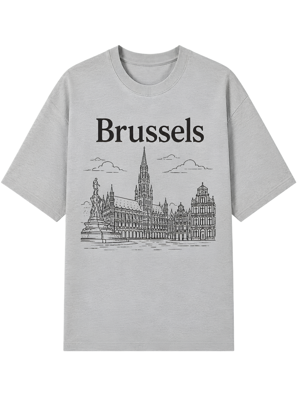 Brussels Skyline Tee — Cityscape Graphic T-Shirt