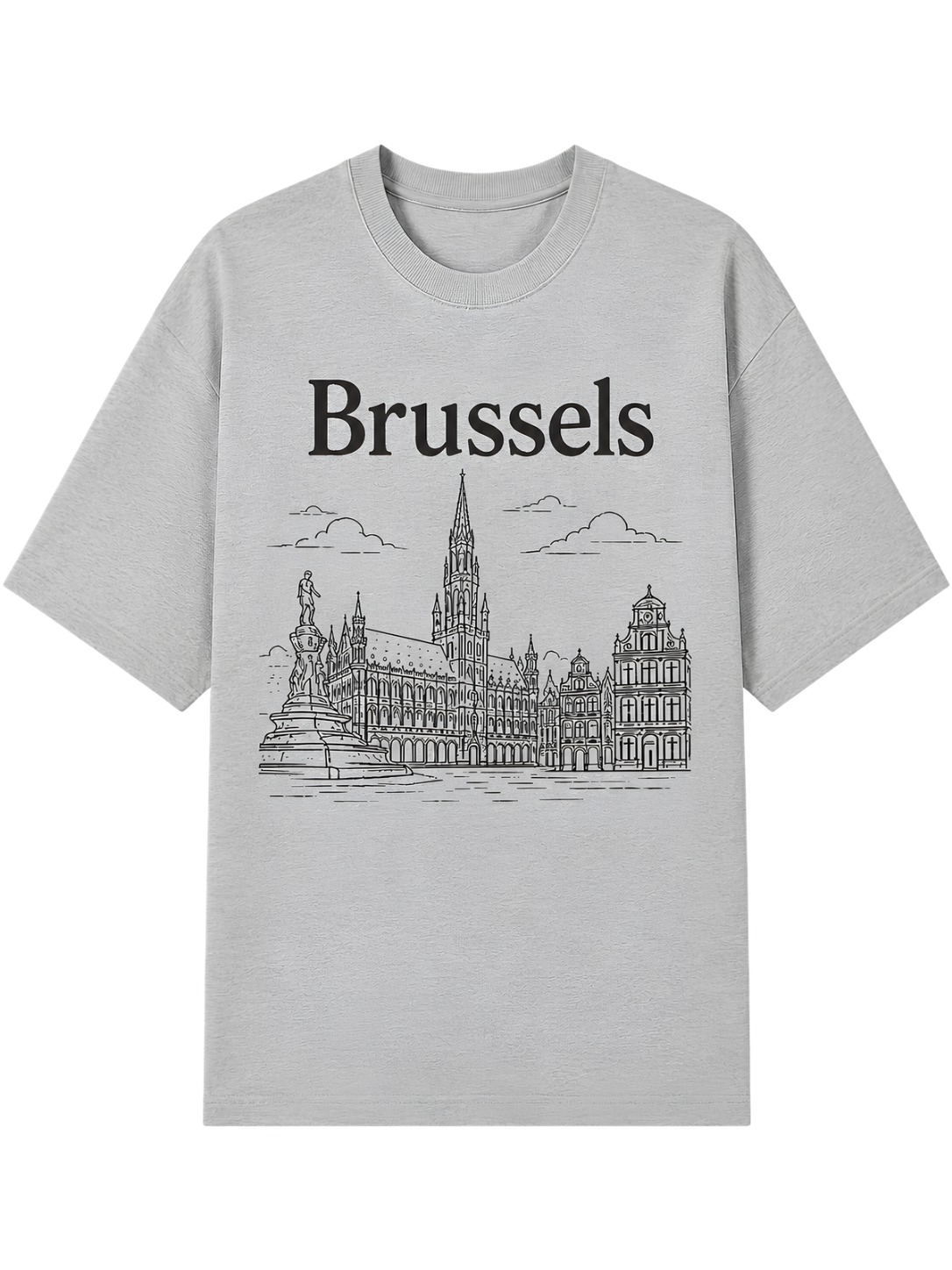 Brussels Skyline Tee — Cityscape Graphic T-Shirt