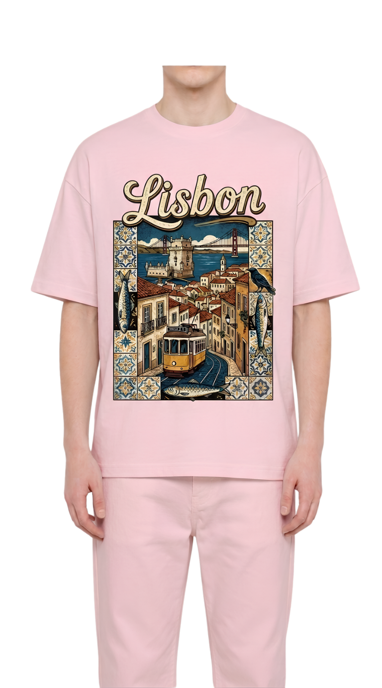 Lisbon Vintage Travel Jersey — Mens Sports Tee