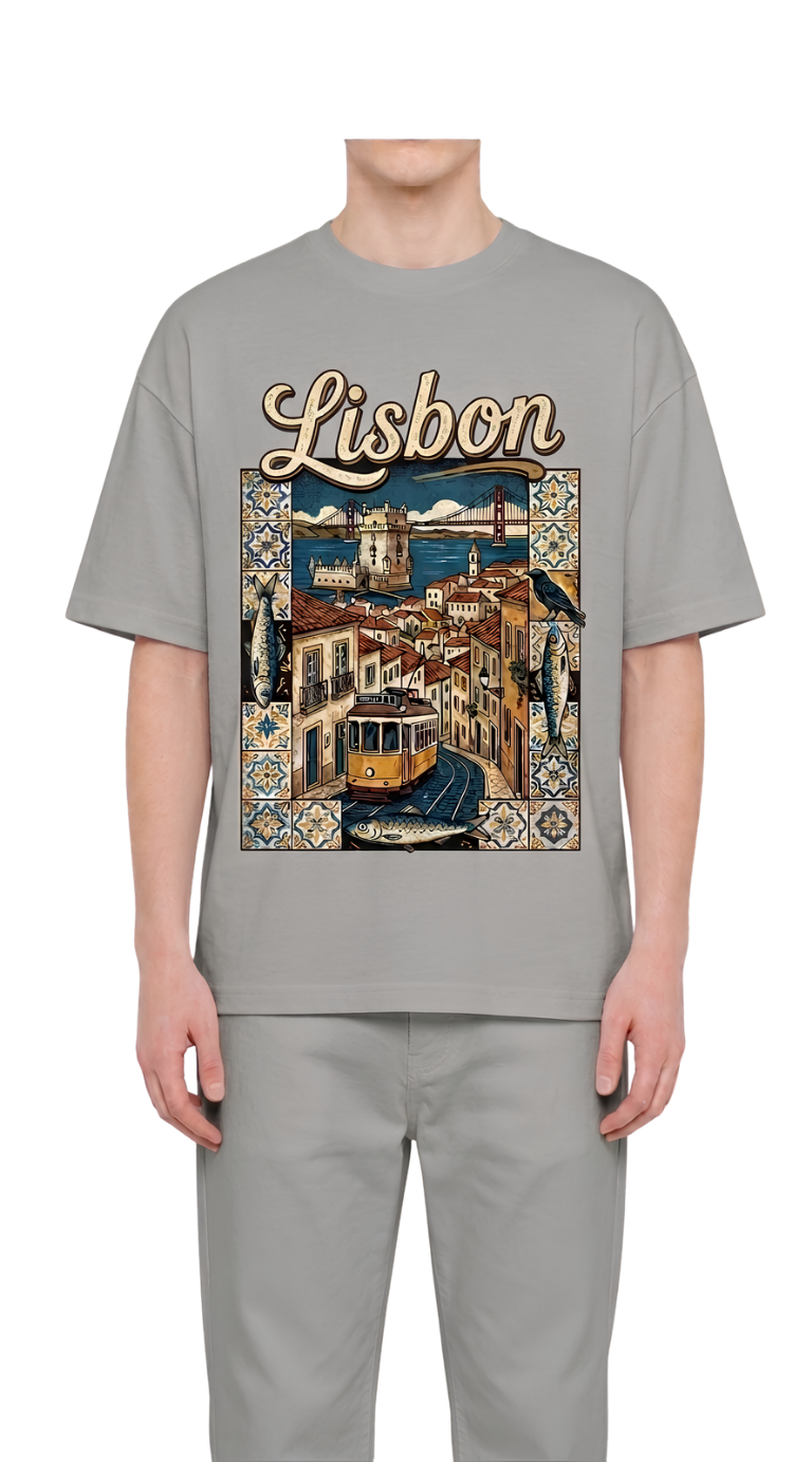 Lisbon Vintage Travel Jersey — Mens Sports Tee