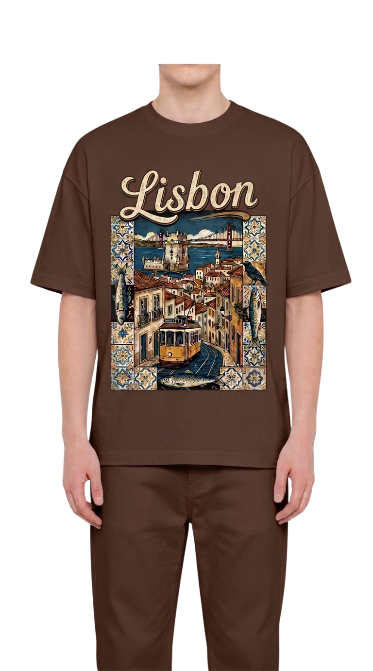 Lisbon Vintage Travel Jersey — Mens Sports Tee