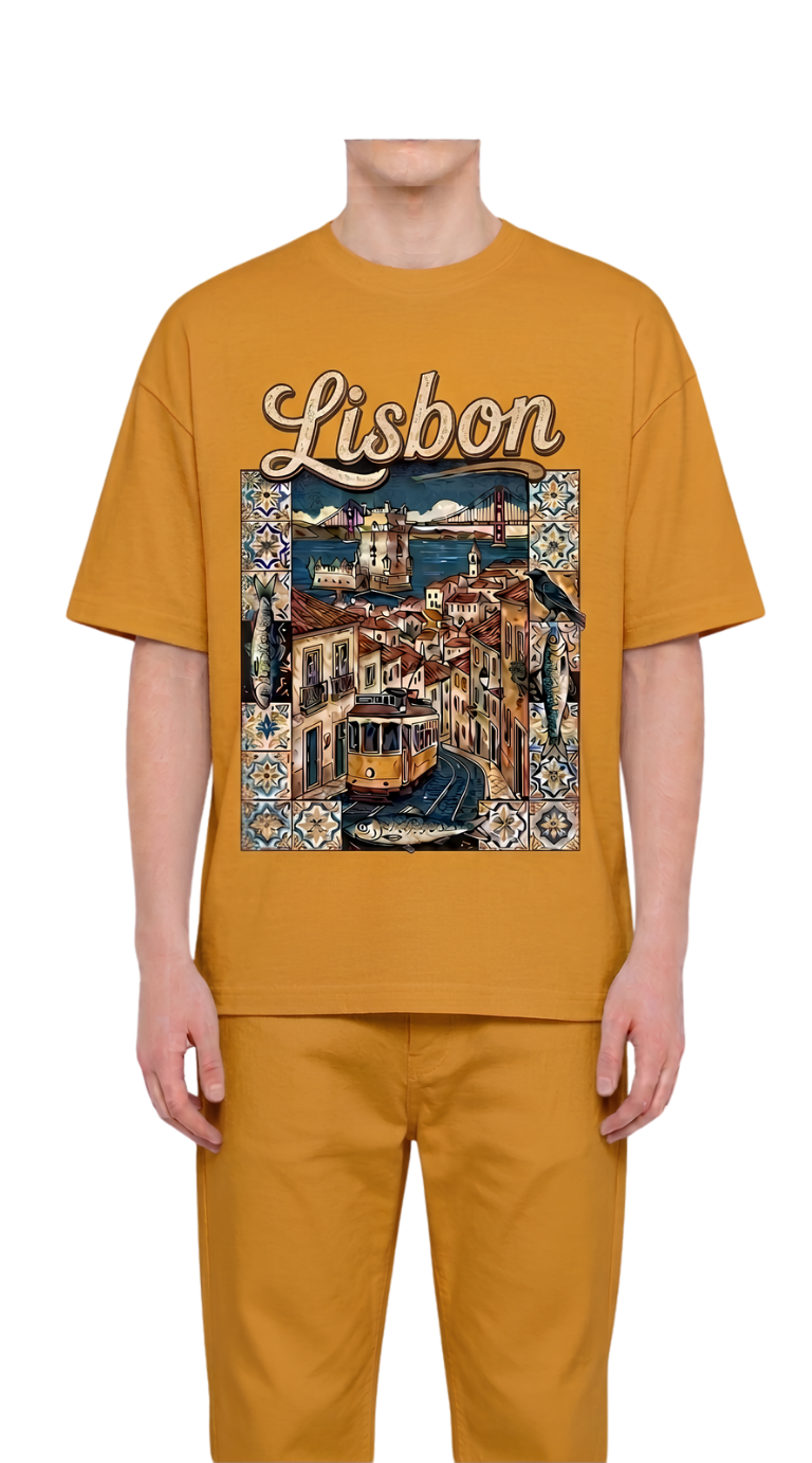 Lisbon Vintage Travel Jersey — Mens Sports Tee