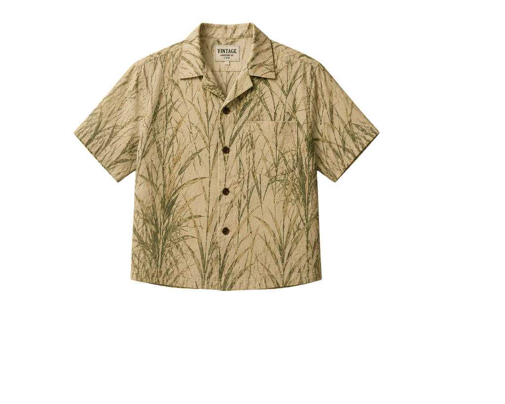 Tropical Hawaiian Shirt Photo Puzzle — Vintage Palm Leaf Jigsaw (110–1014 pcs)