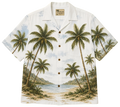 Vintage Palm Beach Tee — Retro Hawaiian Shirt Print