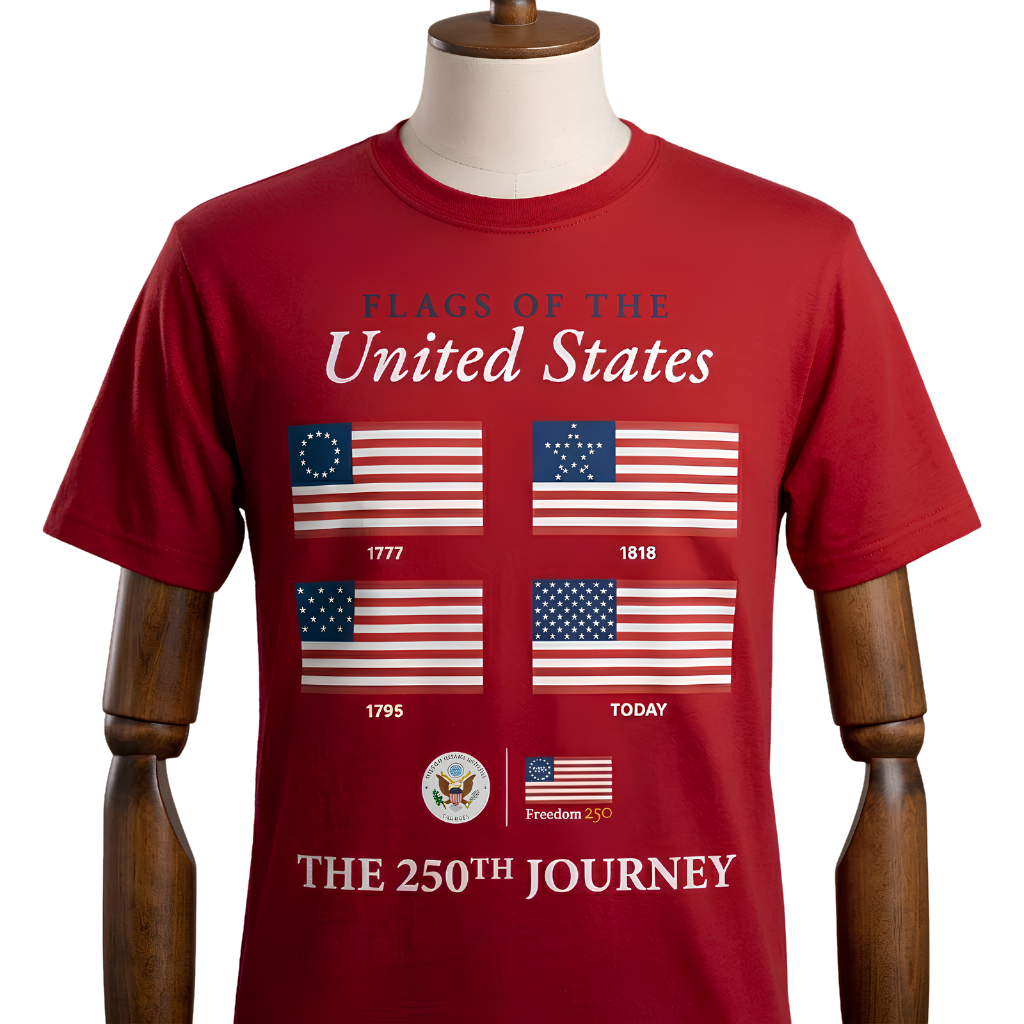 American Flag Graphic T-Shirt — Vintage USA Journey Design