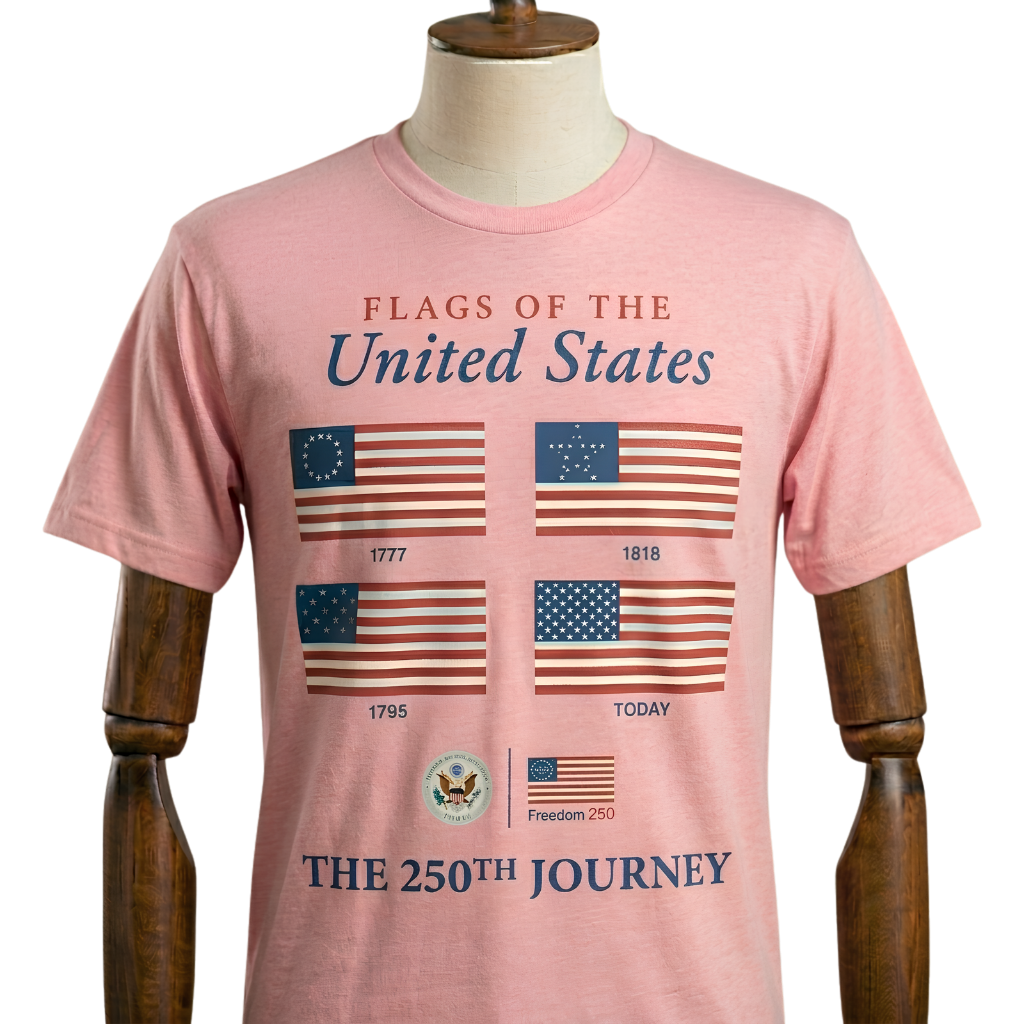 American Flag Graphic T-Shirt — Vintage USA Journey Design