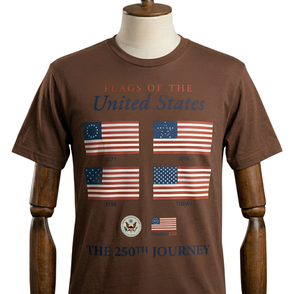 American Flag Graphic T-Shirt — Vintage USA Journey Design