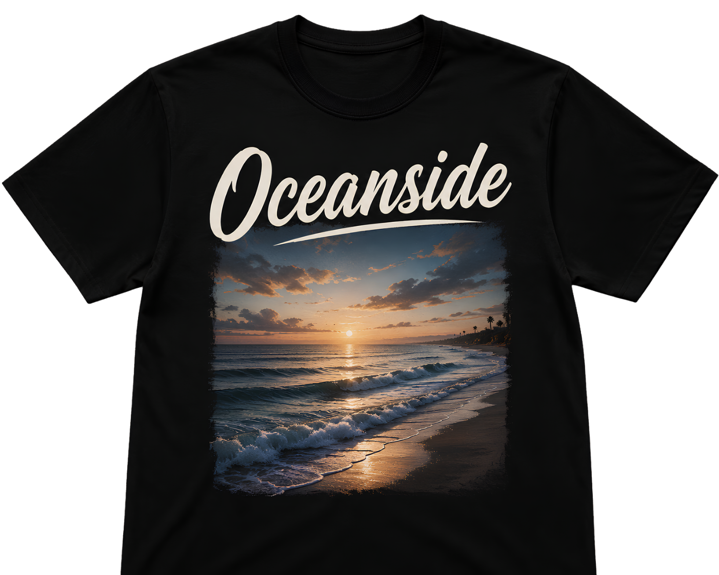 Oceanside Sunset V-Neck T-Shirt