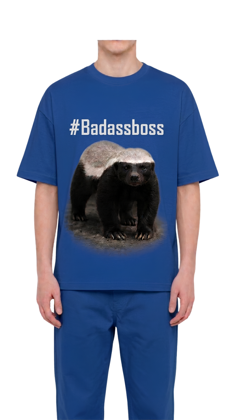 T-Shirt — Graphic 'Badasshoss' Printed Front Tee