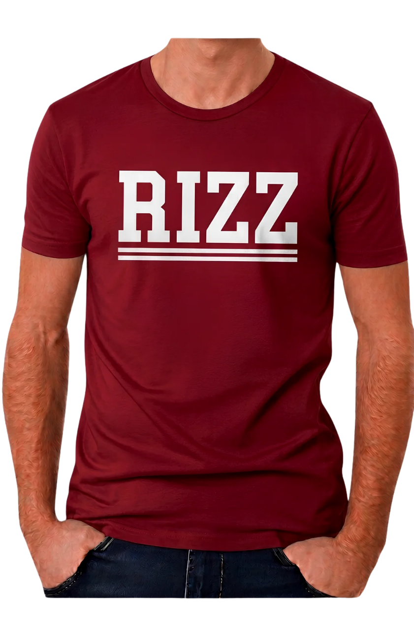 RIZZ Graphic T-Shirt — Bold Block Letter Design