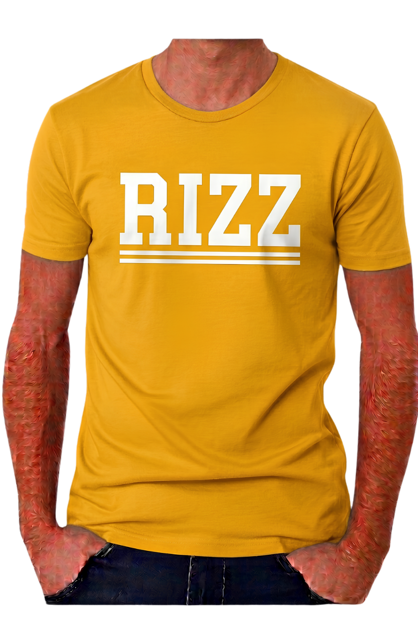RIZZ Graphic T-Shirt — Bold Block Letter Design