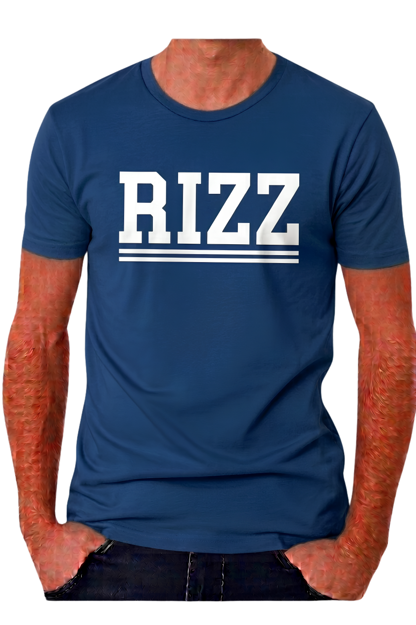 RIZZ Graphic T-Shirt — Bold Block Letter Design