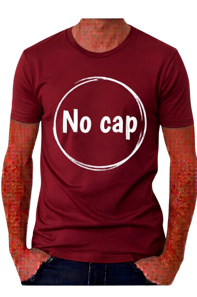 No Cap Graphic T-Shirt — Casual Streetwear Tee