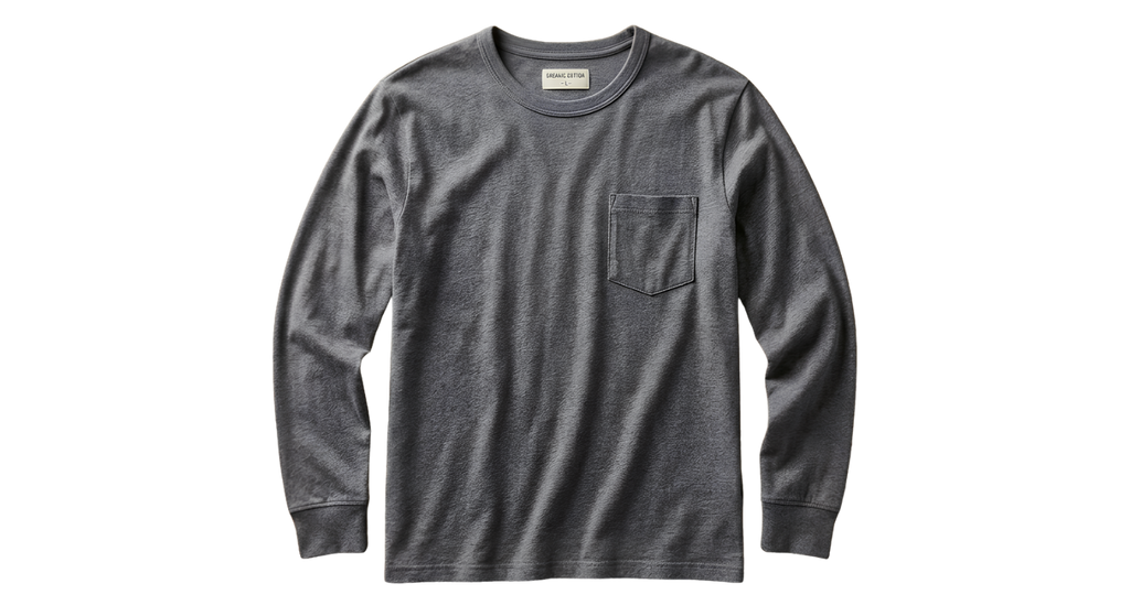 Long Sleeve T-Shirt — Minimal Center Chest Mockup Tee