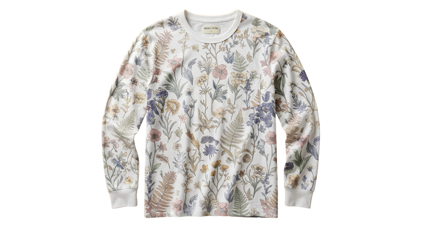 Floral Watercolor Long Sleeve Tee