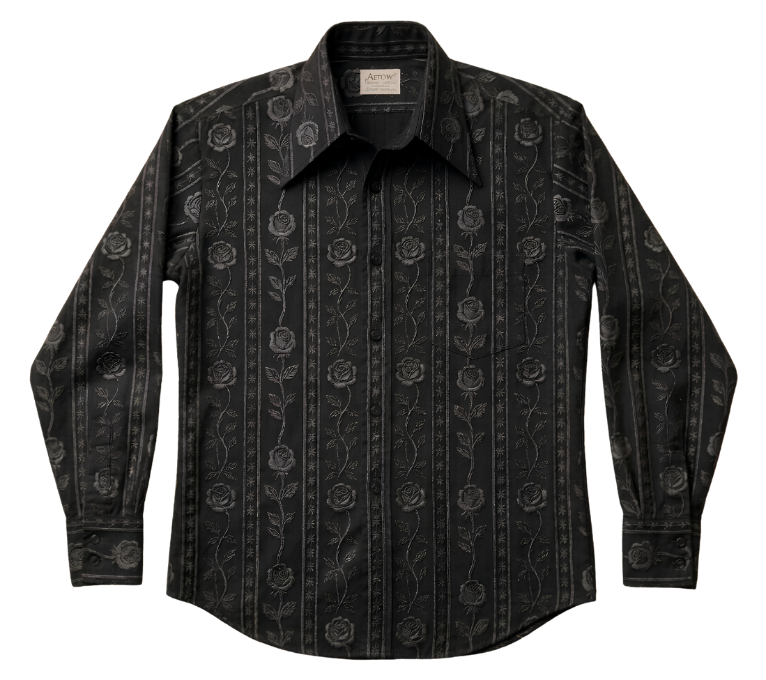 Embroidered Long Sleeve Shirt — Classic Button-Down Work & Casual Shirt