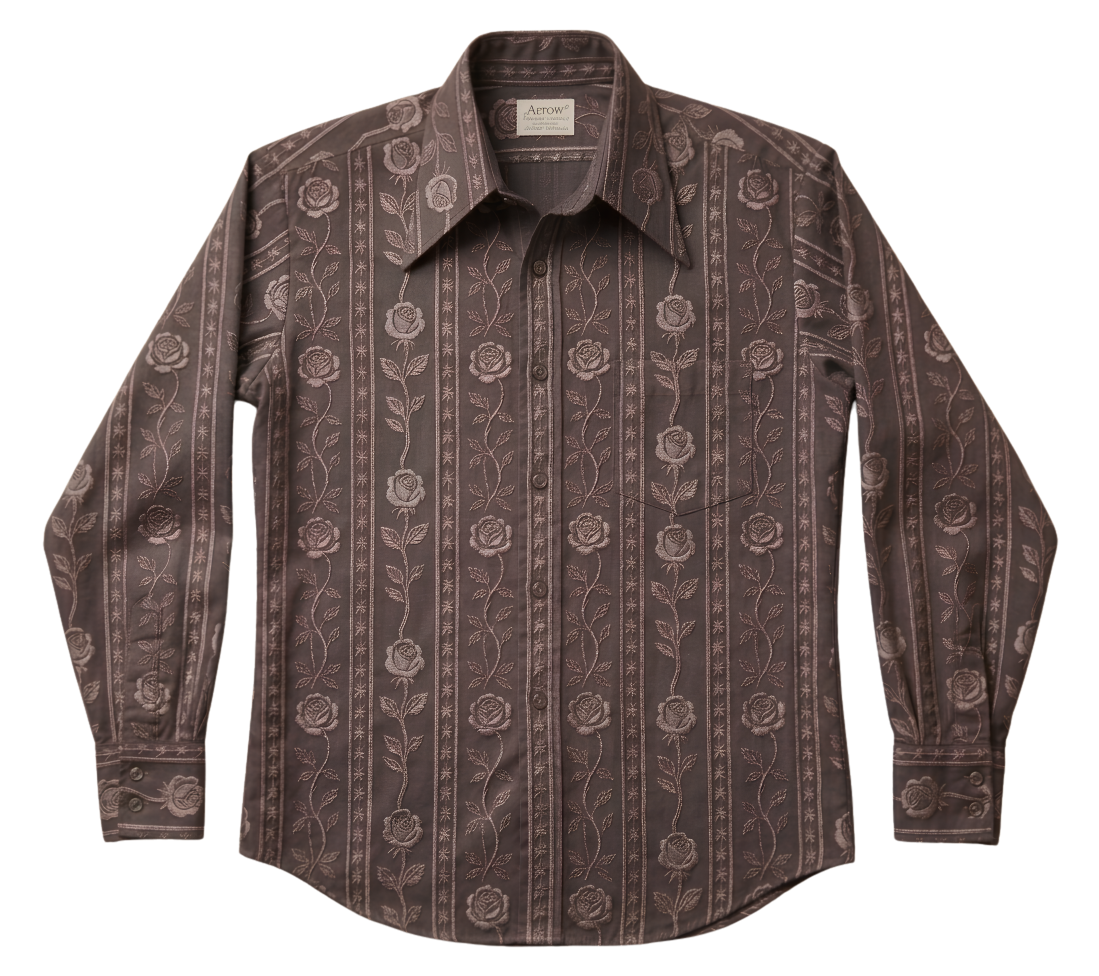 Embroidered Long Sleeve Shirt — Classic Button-Down Work & Casual Shirt