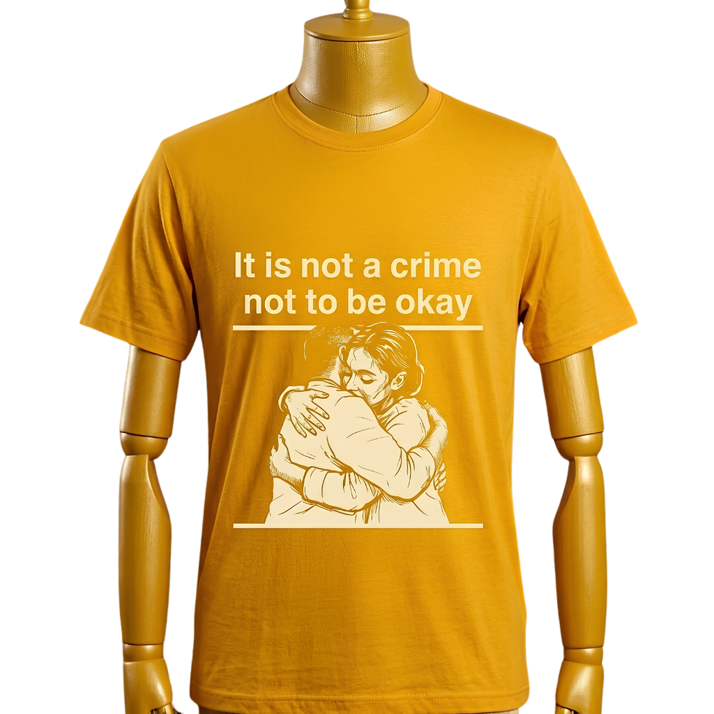 Graphic T-Shirt — 'It Is Not A Crime Not To Be Okay' Mental Health Awareness Tee