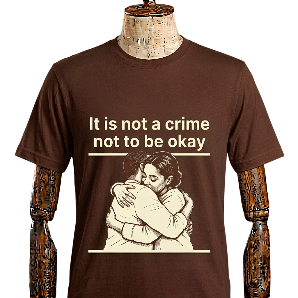 Graphic T-Shirt — 'It Is Not A Crime Not To Be Okay' Mental Health Awareness Tee