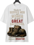 Veterans Tribute T-Shirt — 'Service Men and Women, Great Sacrifices' Military Memorial Tee