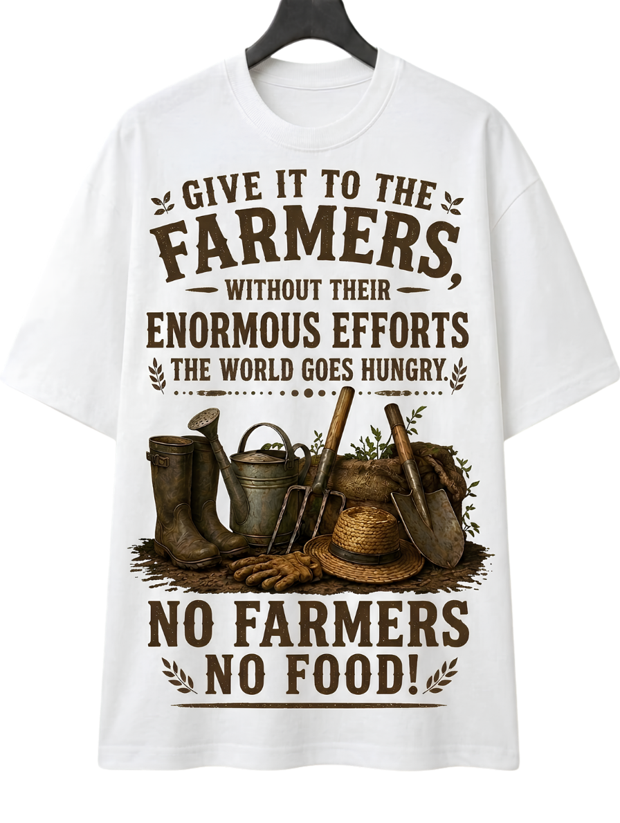 Farmers Matter T-Shirt — "No Farmers No Food" Graphic Tee