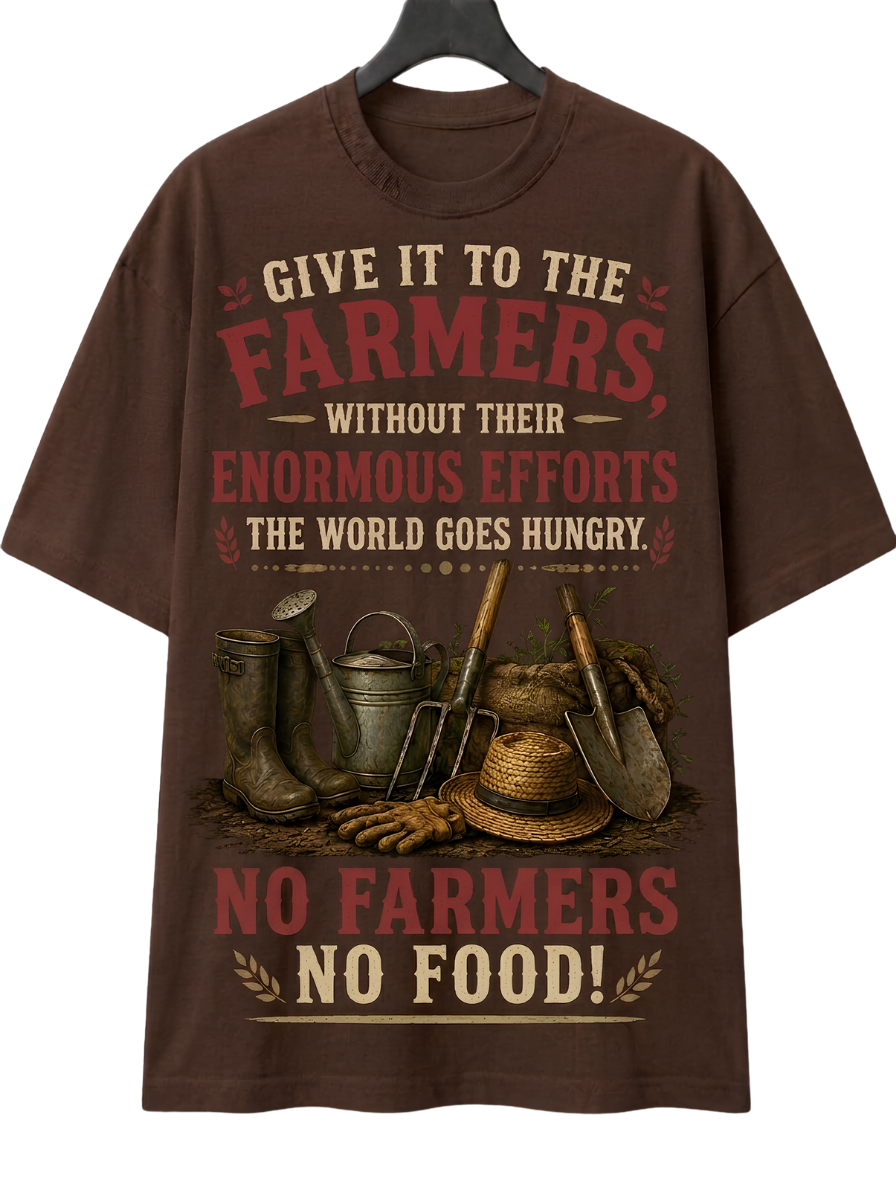 Farmers Matter T-Shirt — "No Farmers No Food" Graphic Tee