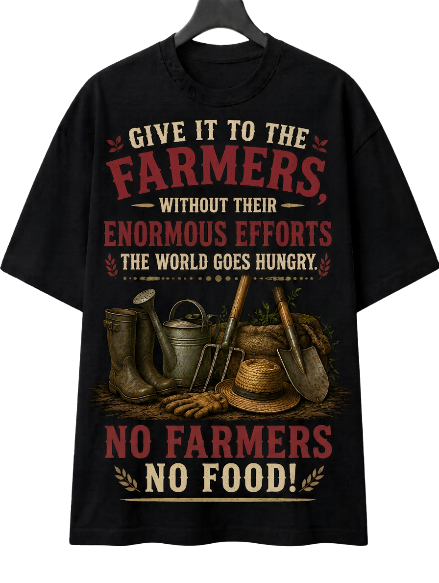Farmers Matter T-Shirt — "No Farmers No Food" Graphic Tee