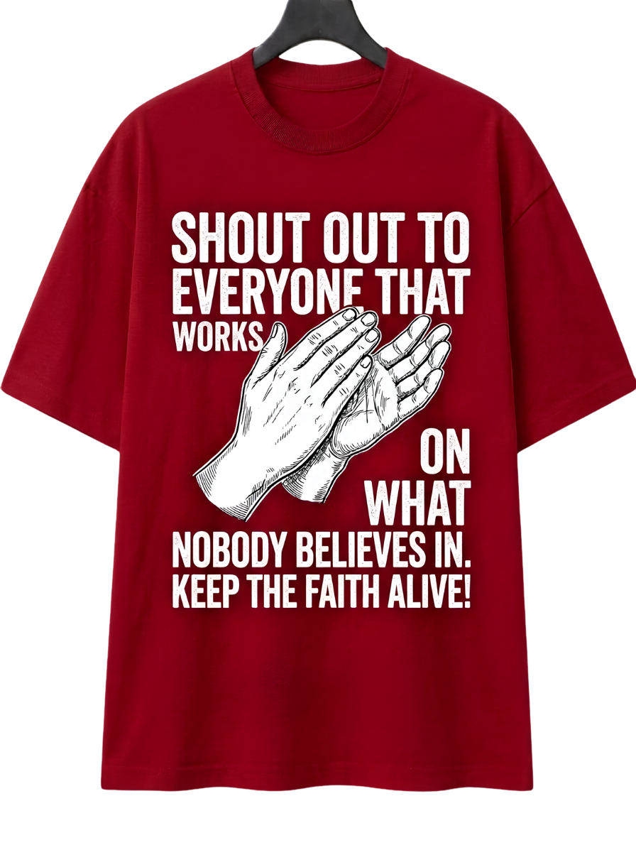 Graphic T-Shirt — 'Shout Out to Everyone' Casual Tee