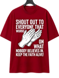 Graphic T-Shirt — 'Shout Out to Everyone' Casual Tee