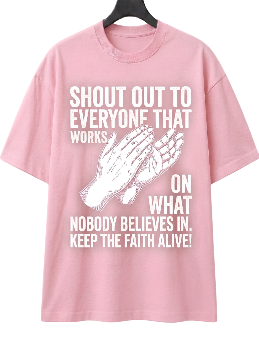 Graphic T-Shirt — 'Shout Out to Everyone' Casual Tee