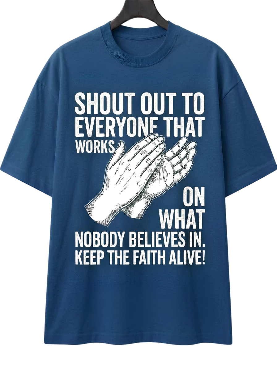 Graphic T-Shirt — 'Shout Out to Everyone' Casual Tee