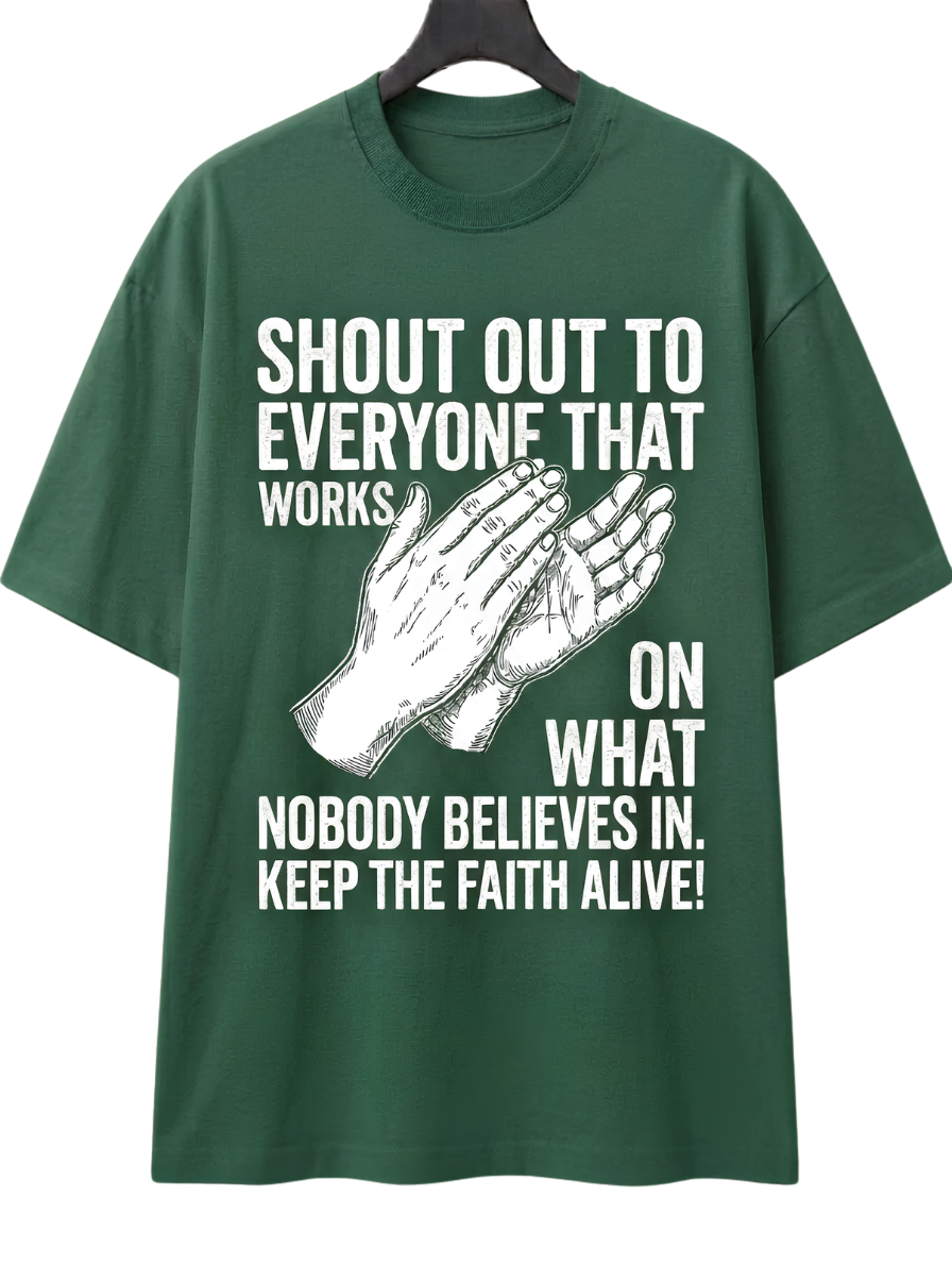 Graphic T-Shirt — 'Shout Out to Everyone' Casual Tee