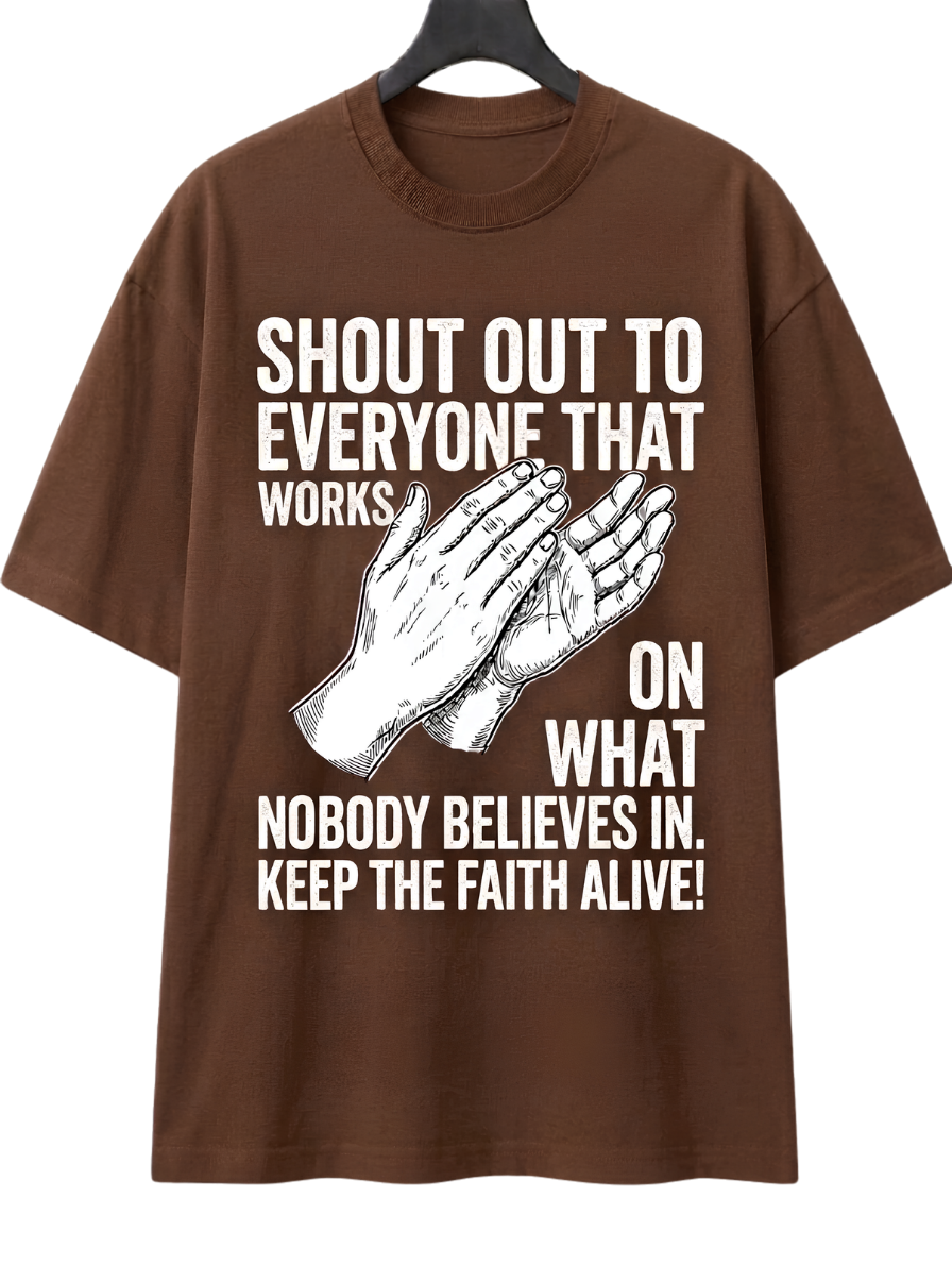Graphic T-Shirt — 'Shout Out to Everyone' Casual Tee
