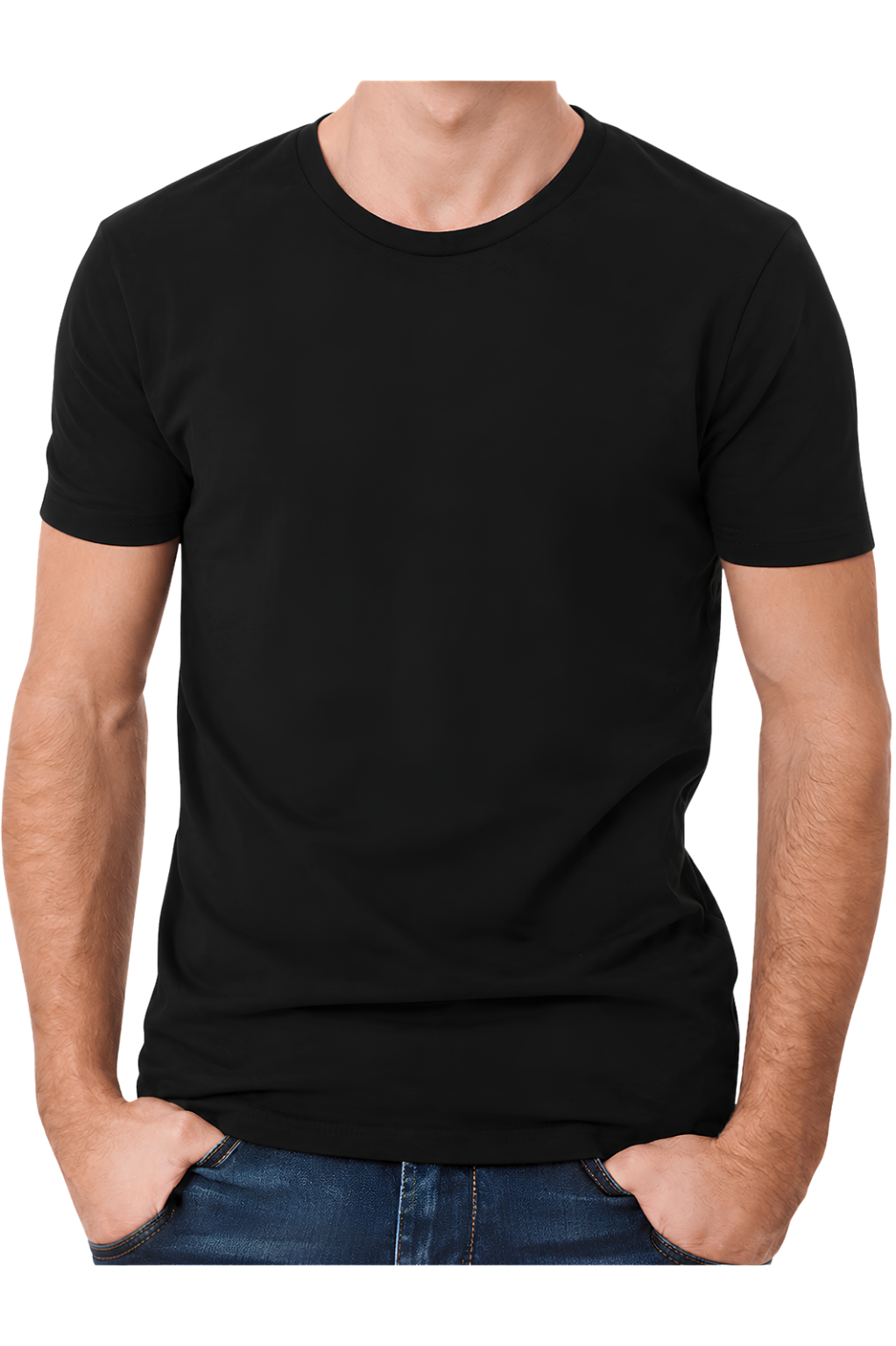 Minimalist Black Tee Mockup — Unisex Cotton Crew T-Shirt