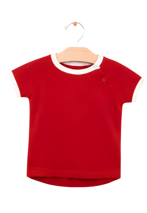 Baby Bodysuit with Red Shirt Hanger Graphic — Cute Newborn Onesie
