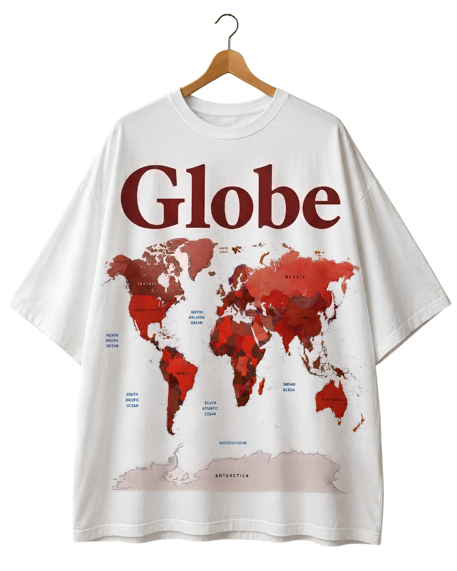 Globe World Map T-Shirt — Vintage Travel Tee