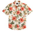 Men's Floral Hawaiian Camp Shirt — Tropical Aloha Button-Up