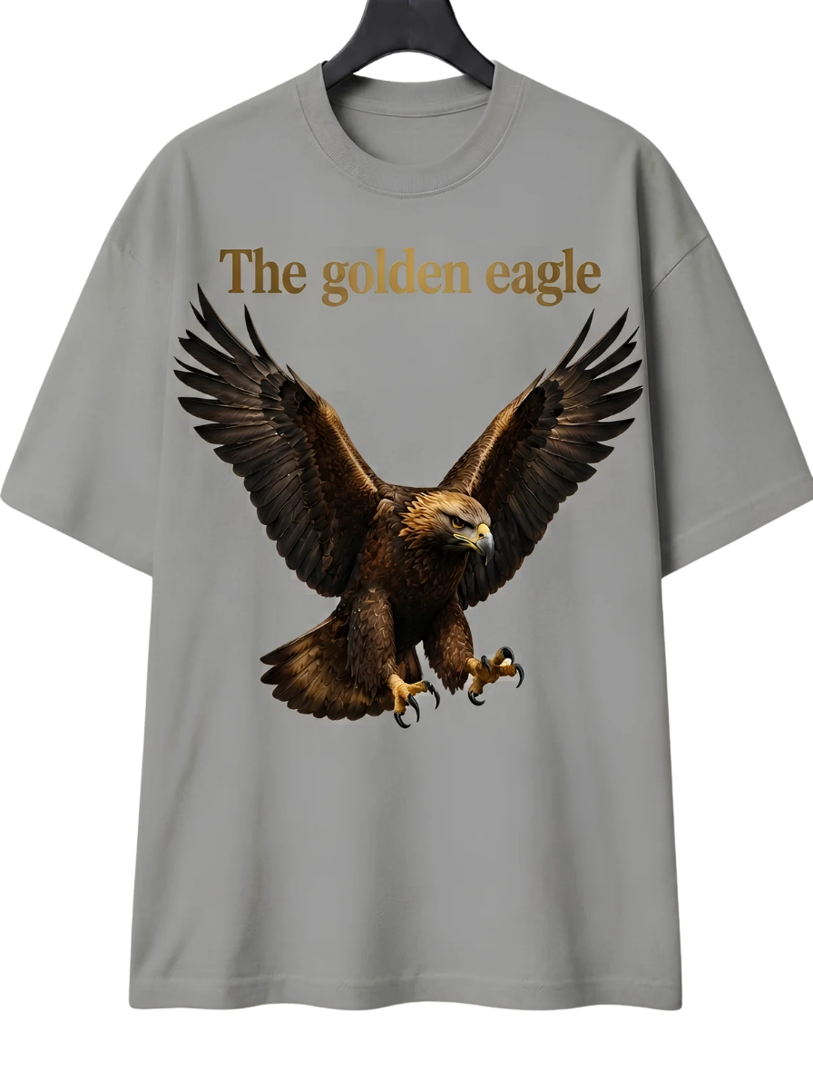 Eagle Graphic T-Shirt — Vintage Soaring Eagle Design ('be golden eagle')