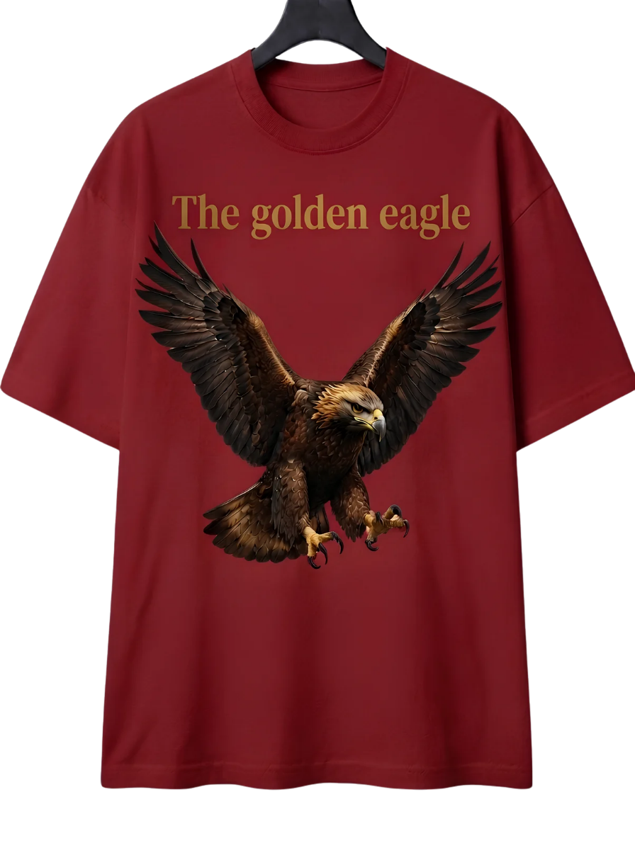Eagle Graphic T-Shirt — Vintage Soaring Eagle Design ('be golden eagle')