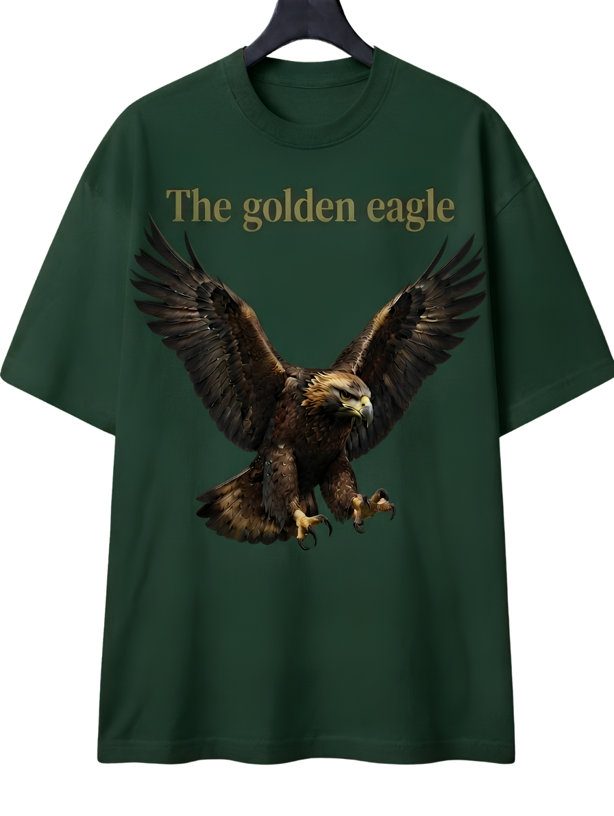 Eagle Graphic T-Shirt — Vintage Soaring Eagle Design ('be golden eagle')