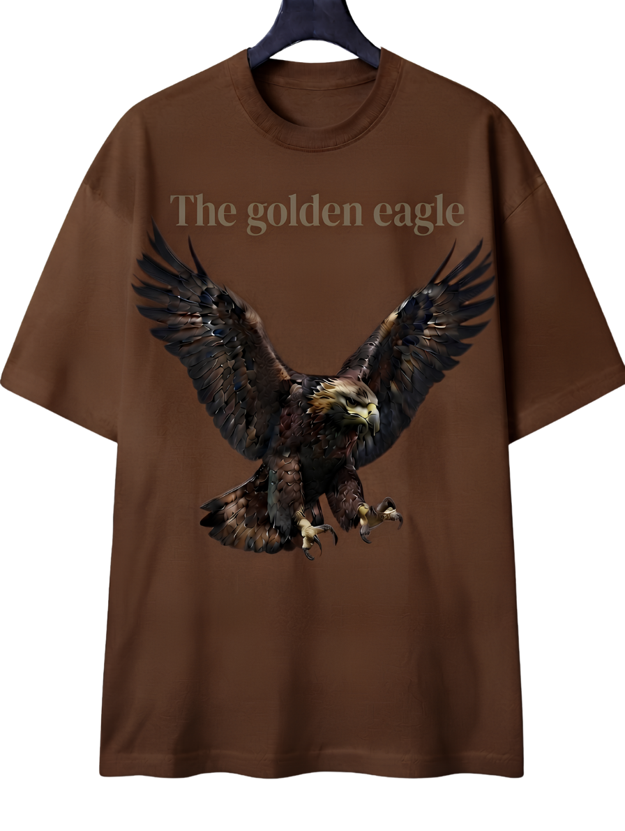 Eagle Graphic T-Shirt — Vintage Soaring Eagle Design ('be golden eagle')