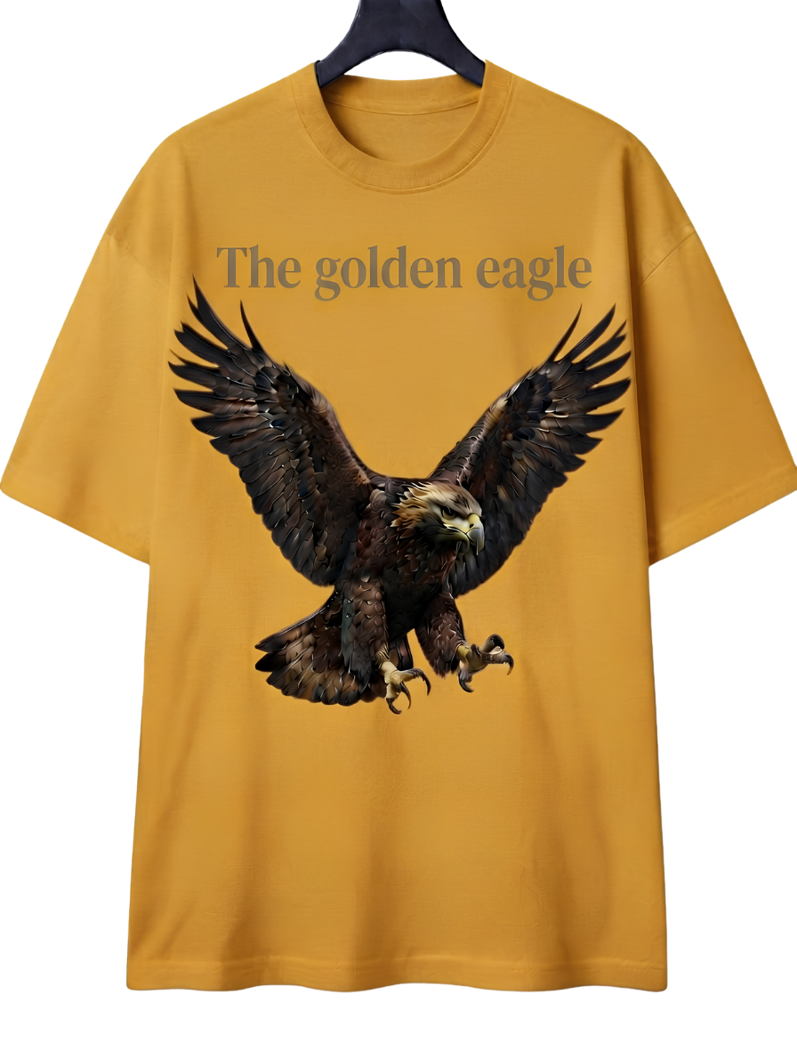 Eagle Graphic T-Shirt — Vintage Soaring Eagle Design ('be golden eagle')